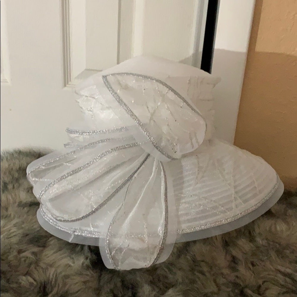 White and silver hat